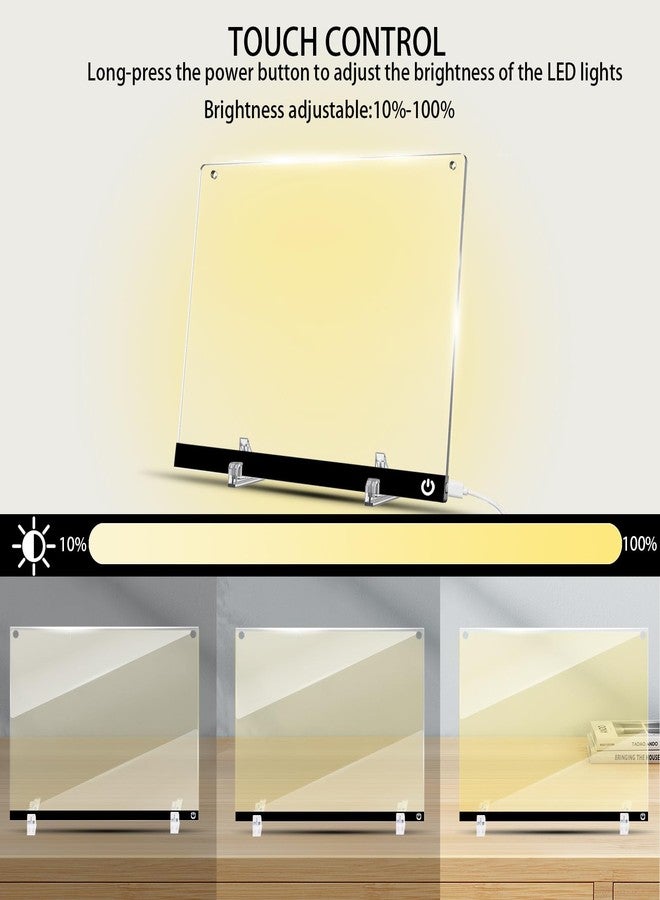 أرفانا لوحة رسم LED مقاس 11.8 × 8.5 بوصة مع 12 قلم تلوين وإضاءة قابلة للتعديل، لوحة أكريليك قابلة للمسح الجاف مع إضاءة LED، مصباح ليلي قابل للكتابة، محمولة وقابلة لإعادة الاستخدام للمنزل والأطفال والديكور والإبداع - Image 5